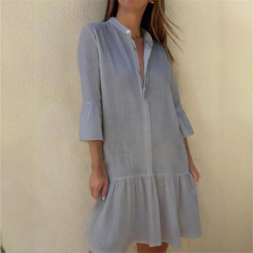 Robe chemise pour femmes avec volants Chic und Stil
