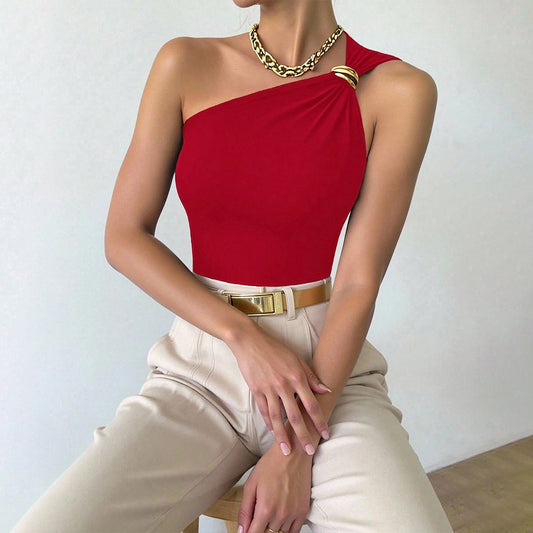 Body femme asymétrique avec nœud décoratif Chic & Stil