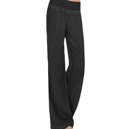 Wide palazzo pants for women with comfortable waist Chic and Style