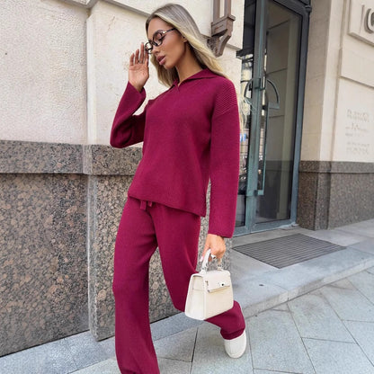 Dames élégant ensemble de jogging en tricot Chic und Stil