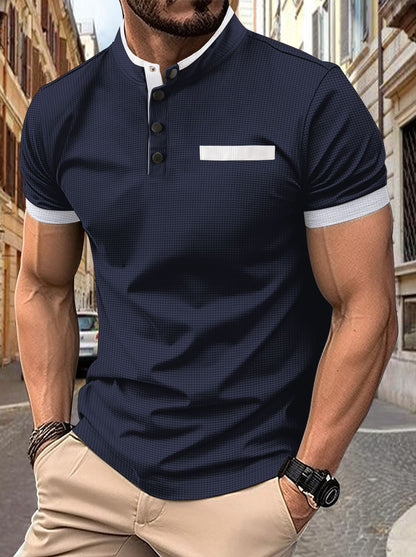 Chemise de loisirs à manches courtes pour hommes avec patte de boutonnage Chic und Stil