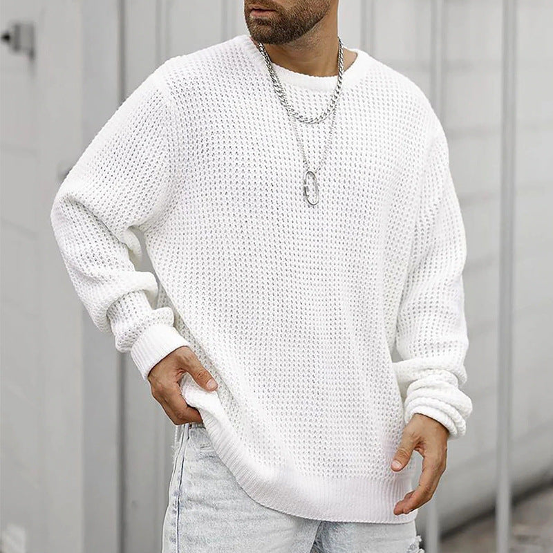 Pull-over en grosse maille pour homme avec motif texturé et coupe décontractée Chic und Stil