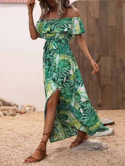 Robe Maxie Off-Shoulder pour femme avec fente latérale Chic und Stil