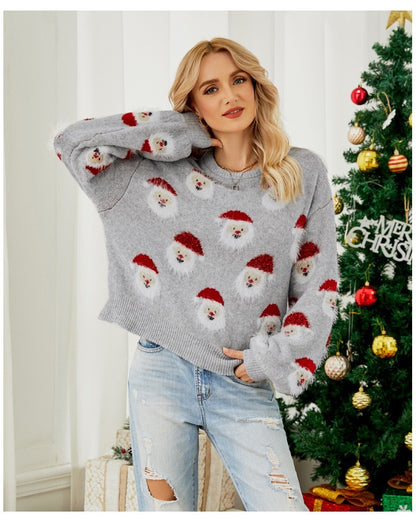 Pull confortable pour femmes avec motif de Noël Santa Chic und Stil