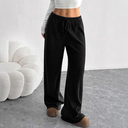 Casual loose-fit leisure pants for women in soft structured material Chic and Style