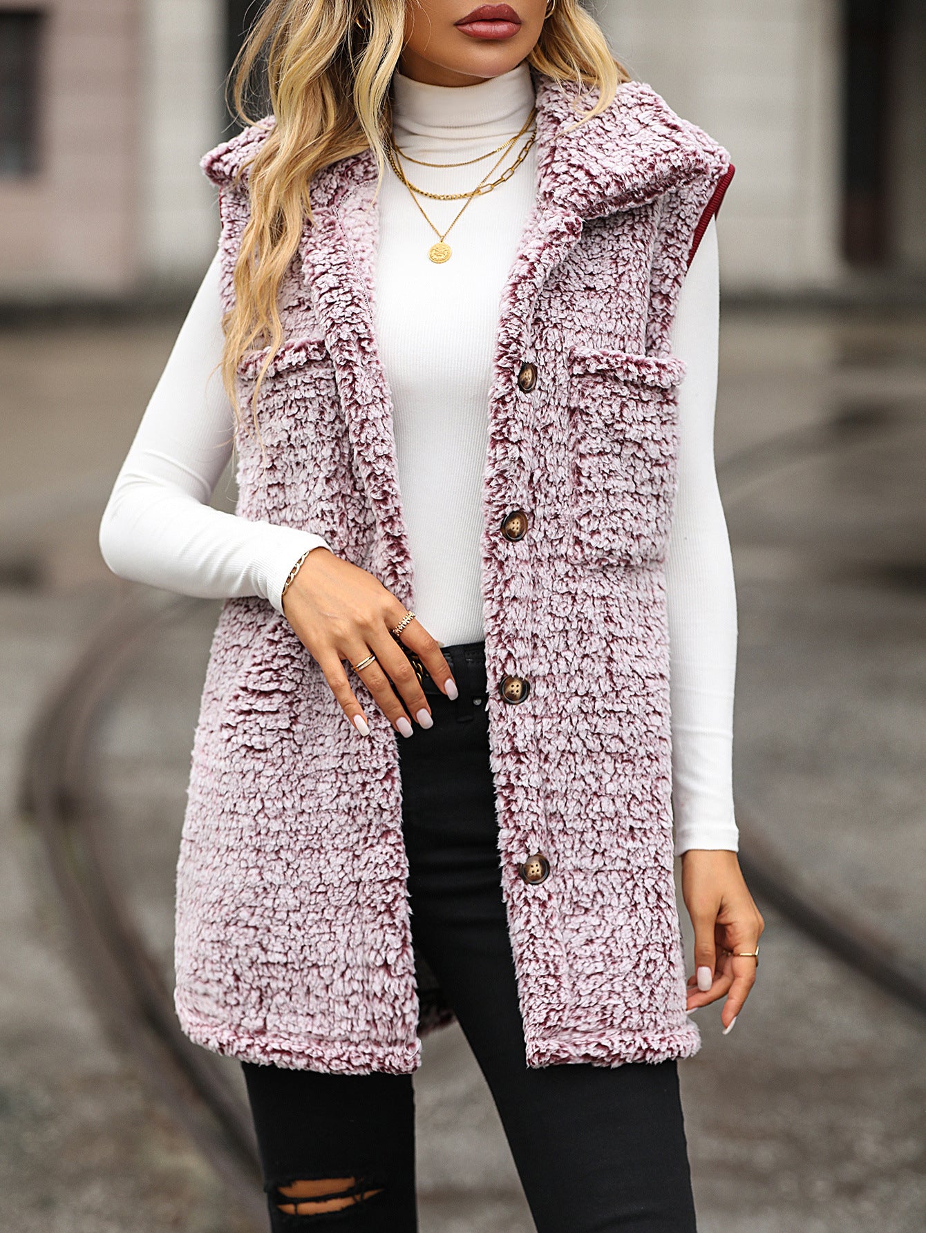 Dames gilet douillet Chic und Stil
