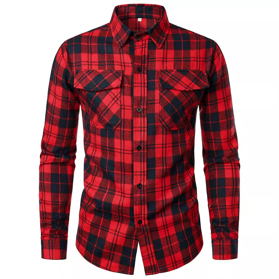 Chemise en flanelle à carreaux pour hommes Chic und Stil