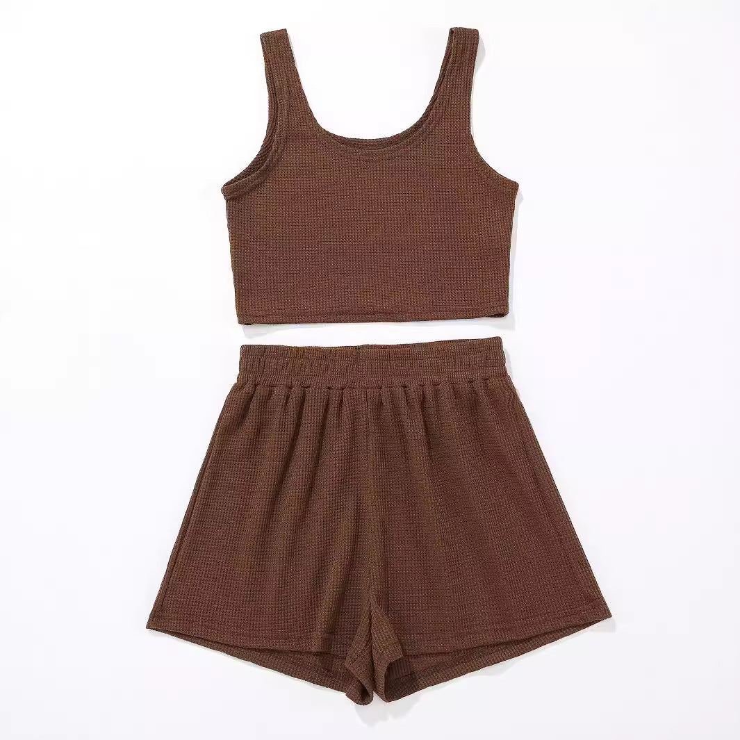 Ensemble de crop-top et shorts d'été pour femmes Chic und Stil