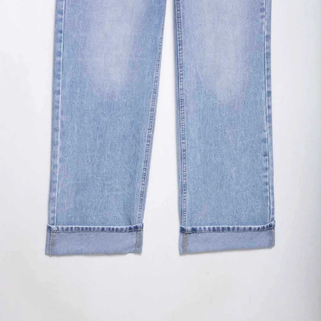 Damen weite High-Waist Jeans Chic und Stil