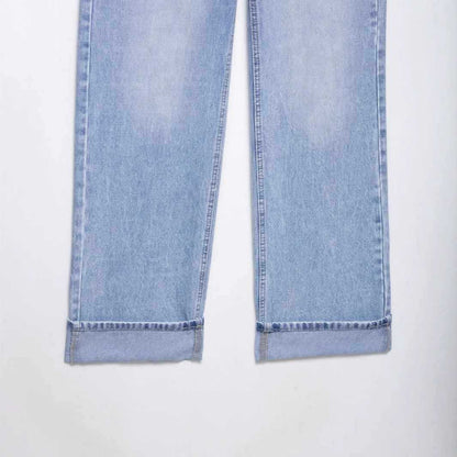 Damen weite High-Waist Jeans Chic und Stil