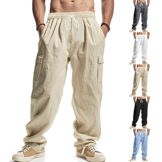 Men's cargo pants with elastic waistband and practical side pockets Chic and style 1759577777