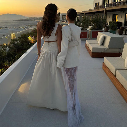 Blazer dress for women with refined lace accents Chic and Style