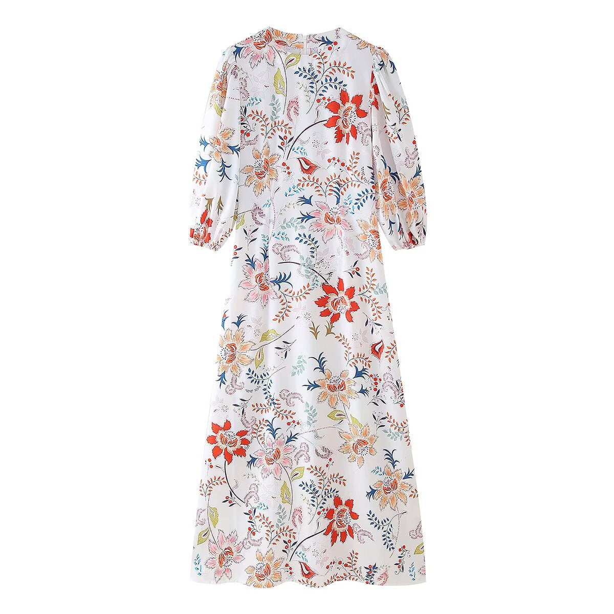Robe maxi femme avec imprimé floral et manches volumineuses Chic und Stil