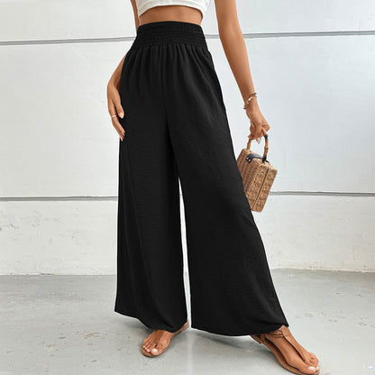Wide summer pants for women with elastic waistband Chic und Stil
