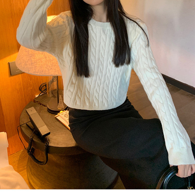 Pull-over en tricot épais pour femmes avec motif texturé et coupe décontractée Chic und Stil