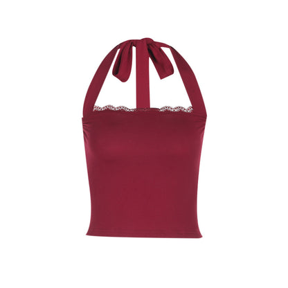 Top femme avec empiècement en dentelle et décolleté carré Chic und Stil