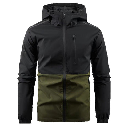 Functional waterproof jacket for men with adjustable hood Chic and Style