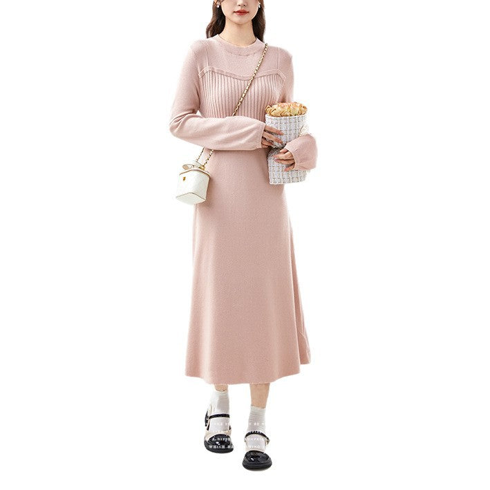 Robe en tricot élégante pour femmes avec structure côtelée Chic und Stil