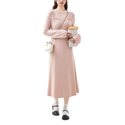 Robe en tricot élégante pour femmes avec structure côtelée Chic und Stil