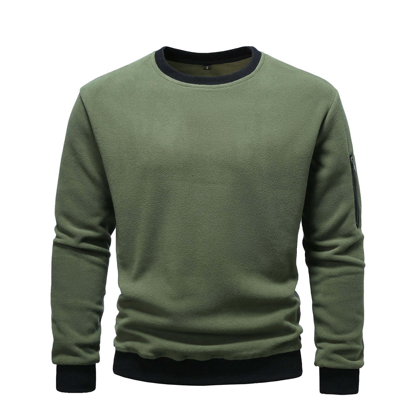 Comfortable fleece pullover for men with zip pocket Chic and Style