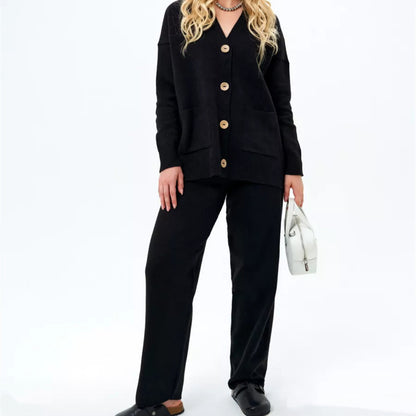 Dames confortable tricot cardigan avec poches pratiques et détails de boutons Chic und Stil