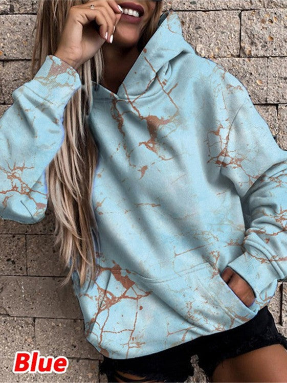 Pull à capuche femme avec motif marbré stylé Chic und Stil