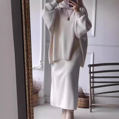 Dames ensemble de vêtements décontracté à deux pièces avec une coupe ample et des manches bouffantes élégantes Chic und Stil