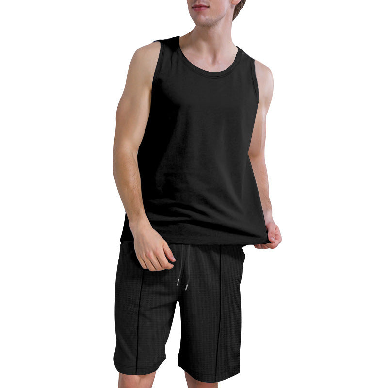 Tenue de sport décontractée pour hommes avec haut sans manches et shorts Chic und Stil