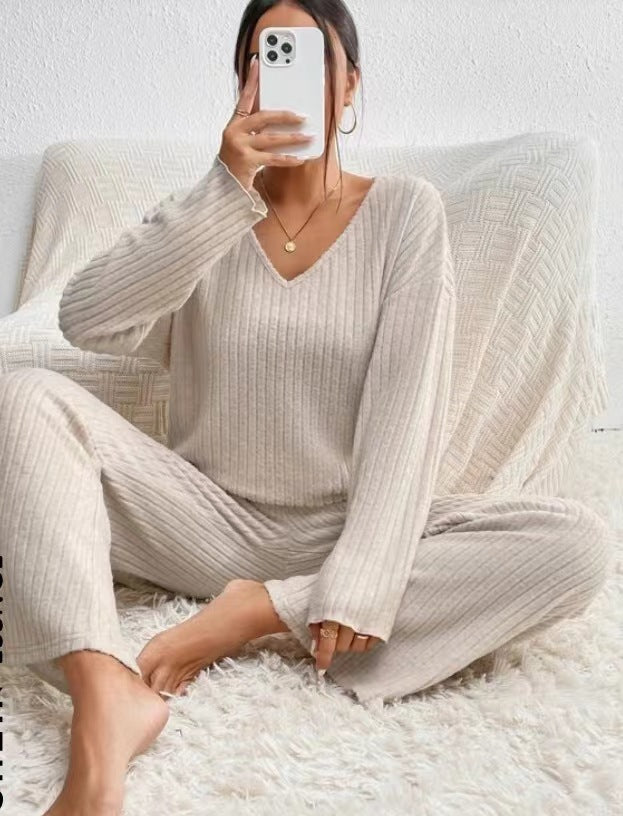 Women Casual Knit Top and Pants Set Chic and Style
