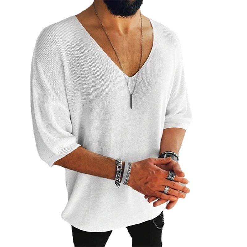 Pull homme grande taille col en V Chic und Stil