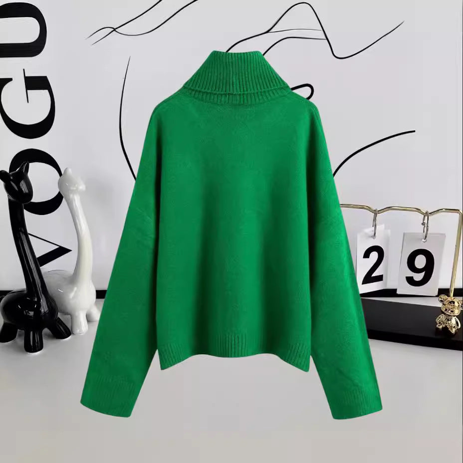 Pull en col roulé confortable pour femmes en laine de haute qualité Chic und Stil