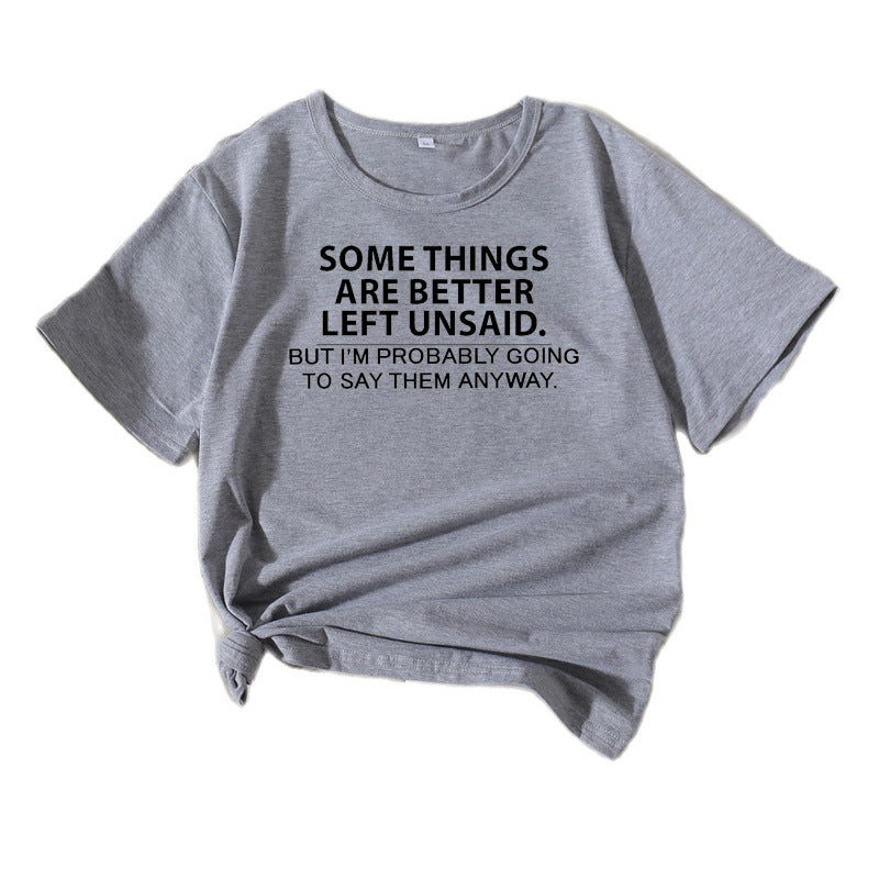 Dames Casual Explicite Citation T-shirt Chic und Stil