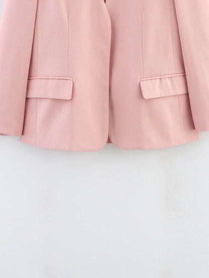 Blazer féminin tendance sans fermeture avec silhouette élégante Chic und Stil