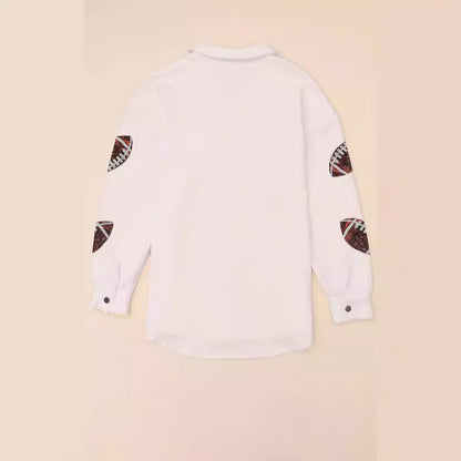 Veste oversized pour femmes avec design de football et poches pratiques Chic und Stil