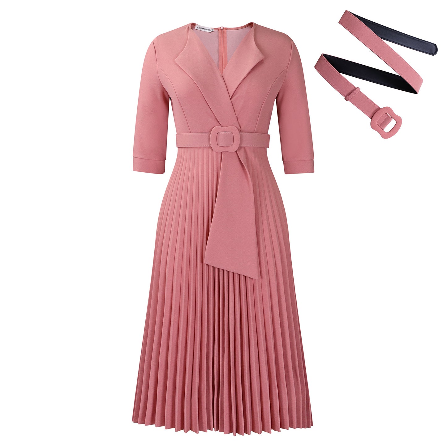 Robe de soirée plissée pour femmes avec design cintré Chic und Stil