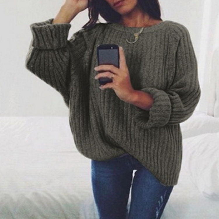 Pull en maille oversized pour femme avec motif côtelé texturé et coupe décontractée Chic und Stil
