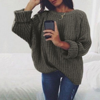 Pull en maille oversized pour femme avec motif côtelé texturé et coupe décontractée Chic und Stil
