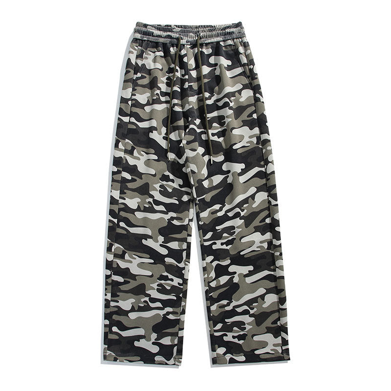 Casual cargo pants for women with drawstring and practical camouflage pattern Chic and Style