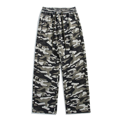 Casual cargo pants for women with drawstring and practical camouflage pattern Chic and Style