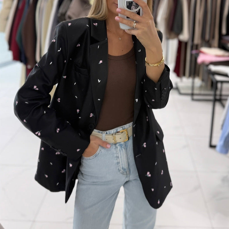 Dames blazer tendance avec ceinture ajustable Chic und Stil