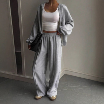 Ladies comfortable hoodie and casual leisure pants Chic and Style
