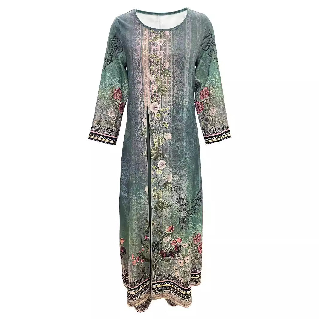 Dames élégant combinaison avec surcouche floral et jambe large Chic und Stil