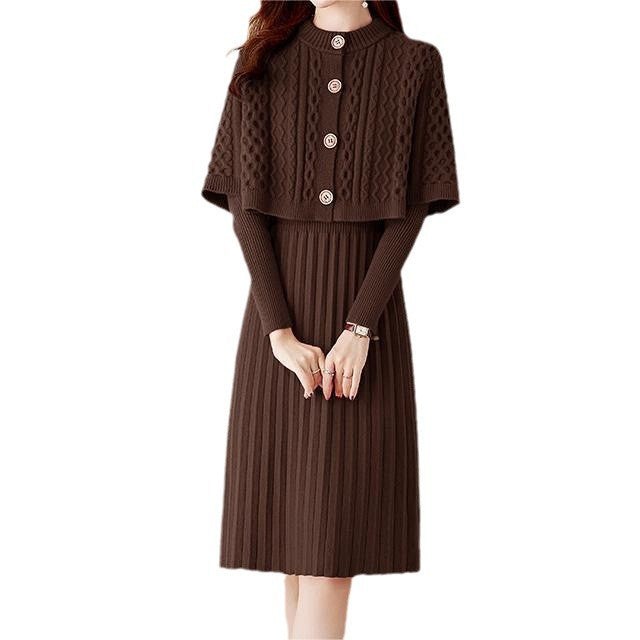 Robe en tricot élégante pour femmes avec boléro amovible Chic und Stil