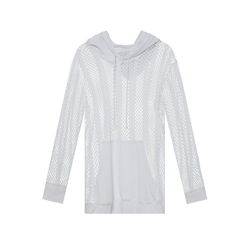 Pull à capuche sportif pour femmes avec maille aérienne de Chic und Stil