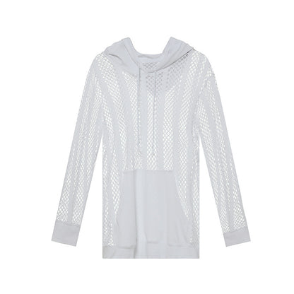 Pull à capuche sportif pour femmes avec maille aérienne de Chic und Stil