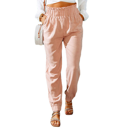 Casual women's pants with elastic waist and practical pockets Chic and Style