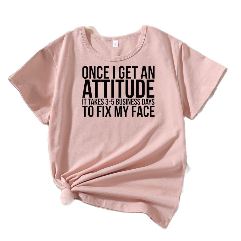 Dames Casual Attitude Statement T-shirt Chic und Stil