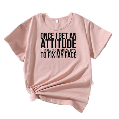 Dames Casual Attitude Statement T-shirt Chic und Stil
