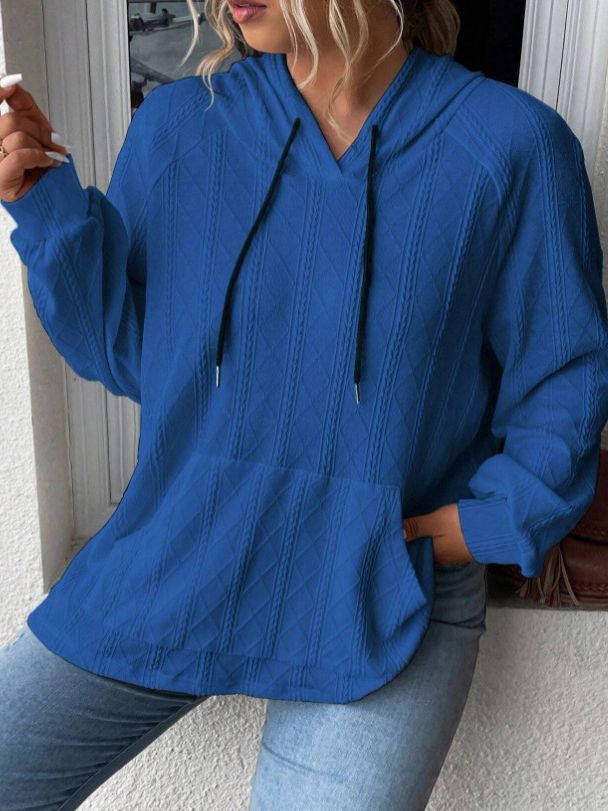 Pull à capuche texturé confortable pour femmes Chic und Stil