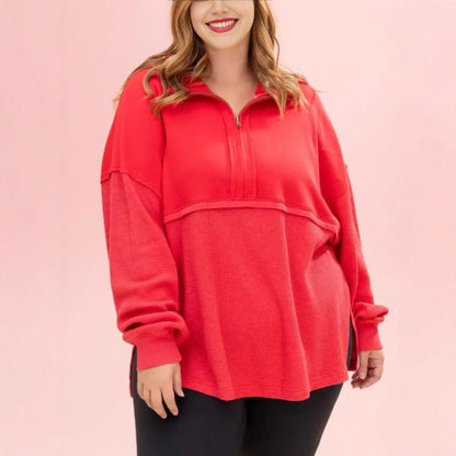 Pull femme décontracté avec fermeture éclair Chic und Stil